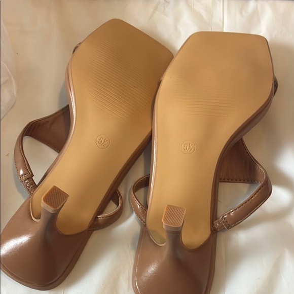 Tan Strappy Heeled Sandals - Picture 5 of 7